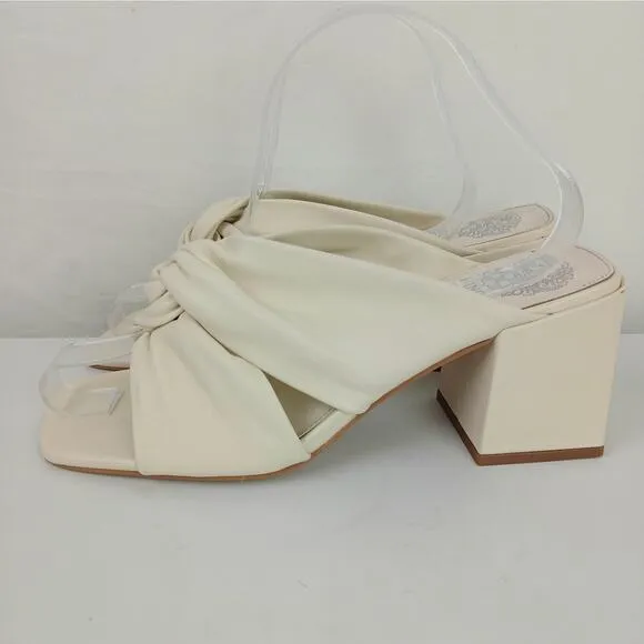 Vince Camuto Women's SZ 8.5 Jenabie Twisted Leather Block Heel Sandal