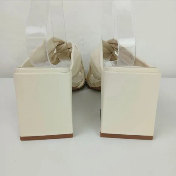 Vince Camuto Women's SZ 8.5 Jenabie Twisted Leather Block Heel Sandal