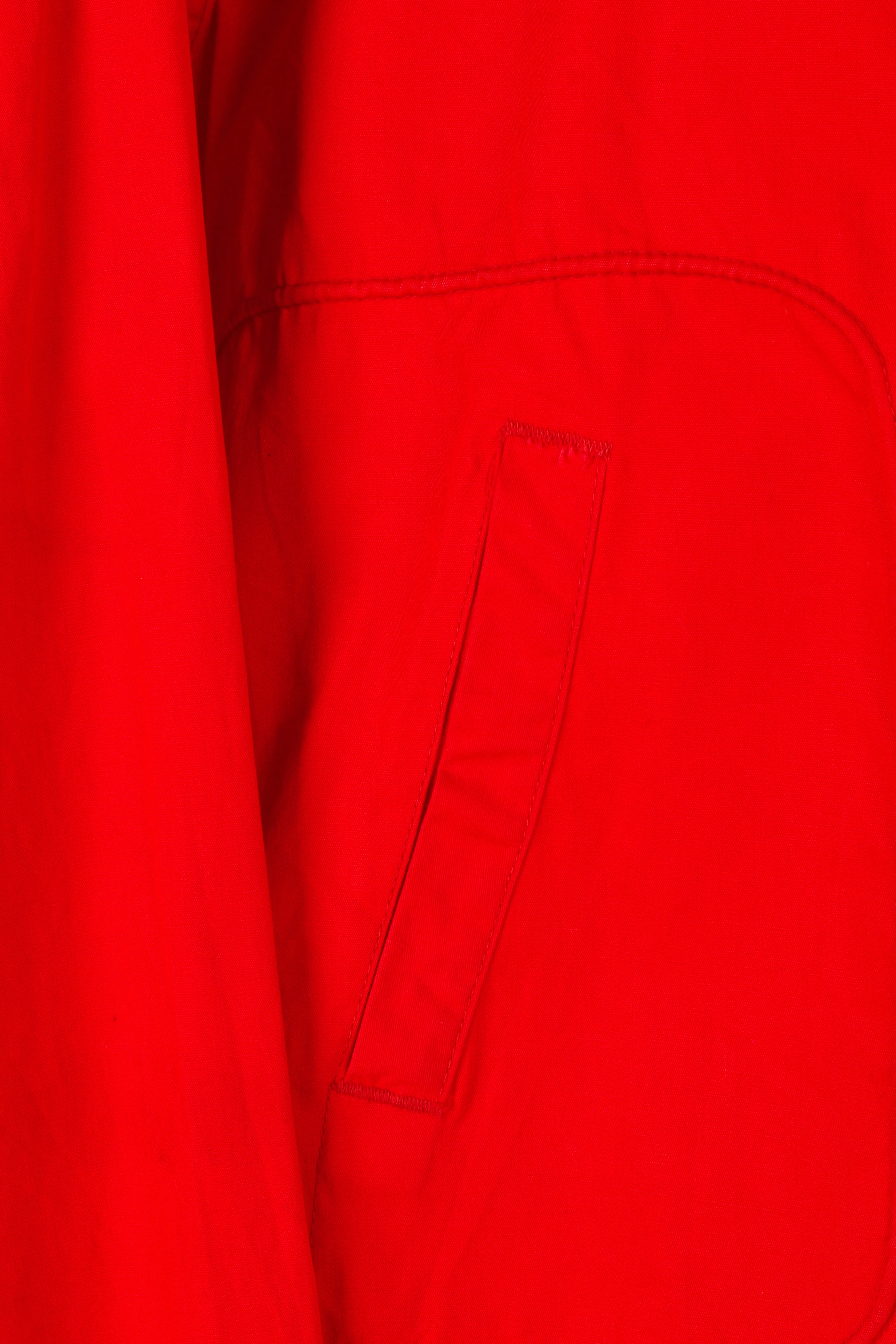 Vintage 60's Mule Skin 'Chenille Baseball C' Patched Work Jacket Red