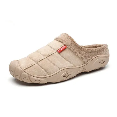 Winter Sleeve Lazy Half-Slipper Wool Casual Warm Shoes