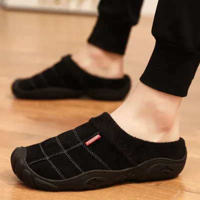 Winter Sleeve Lazy Half-Slipper Wool Casual Warm Shoes