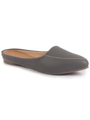 Women Back Open Slip On Mules Work And Casual Wear Loafer Flats Memory Cushioned Insole Slippers