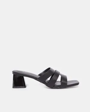 Women Black Over strap Mule