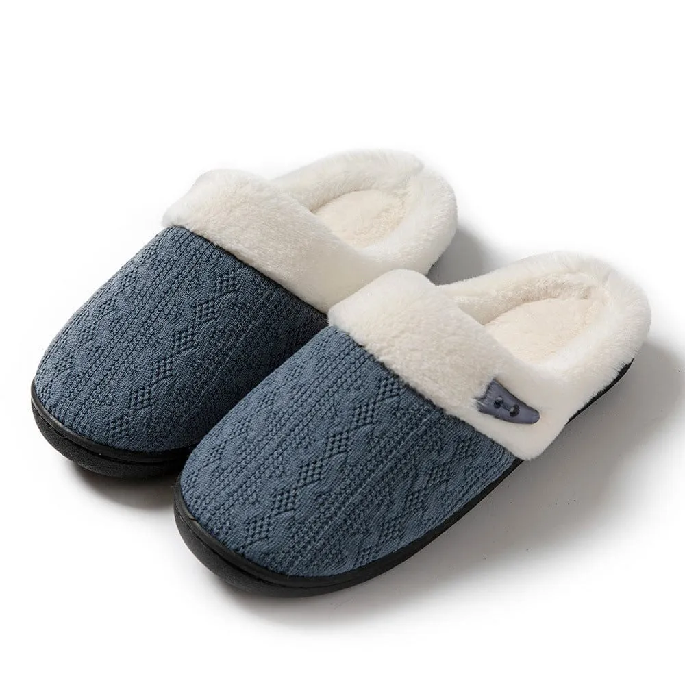 Women's Casual Slip On Plush Lined Slippers
