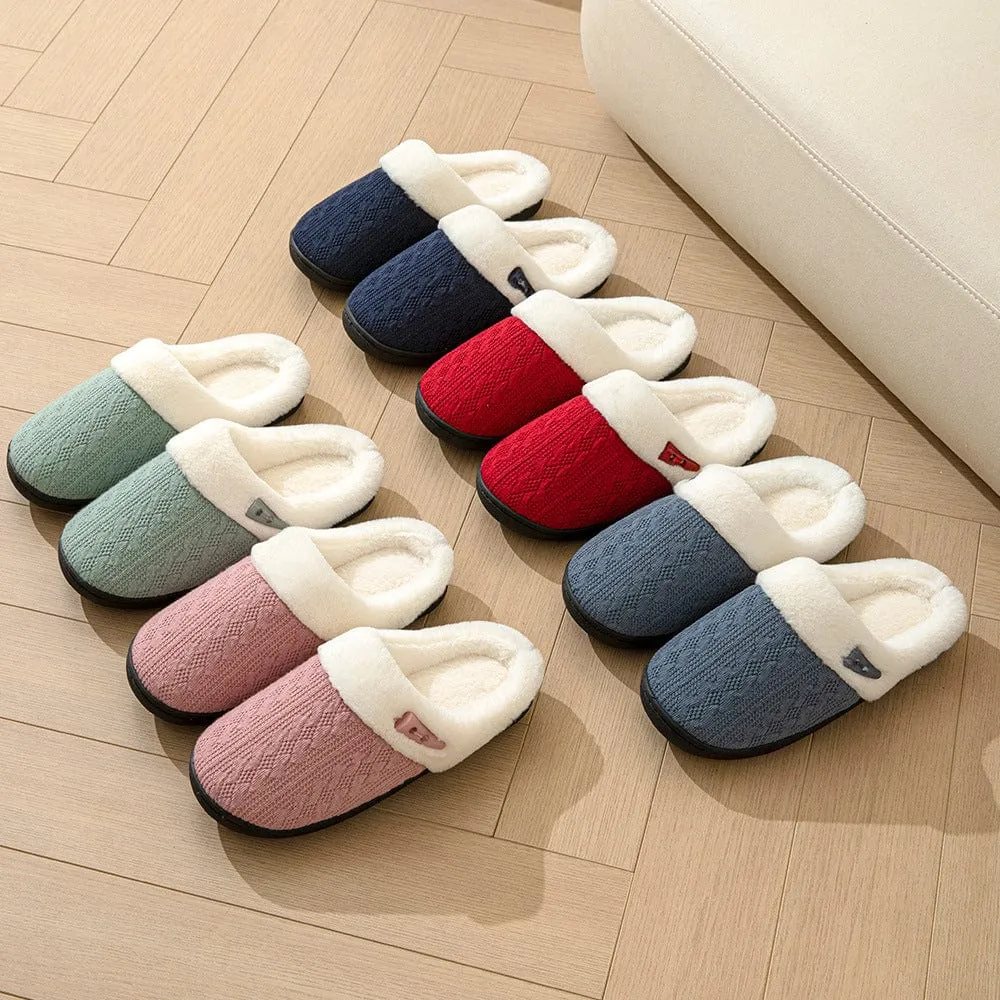 Women's Casual Slip On Plush Lined Slippers