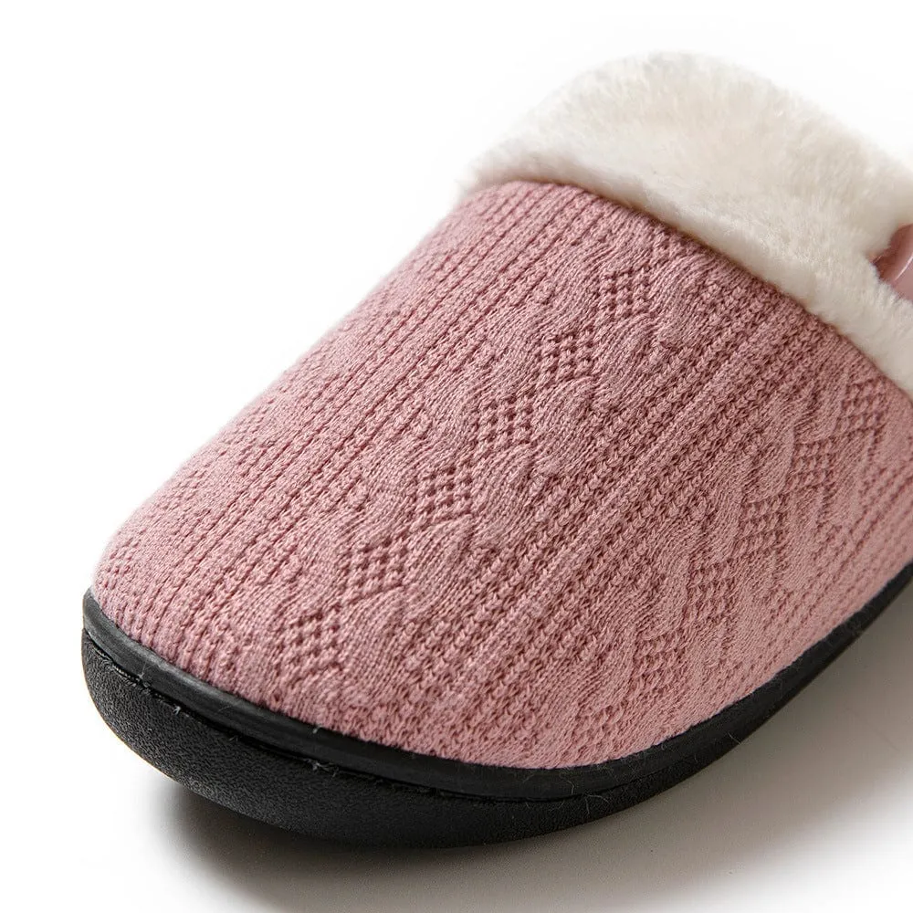 Women's Casual Slip On Plush Lined Slippers
