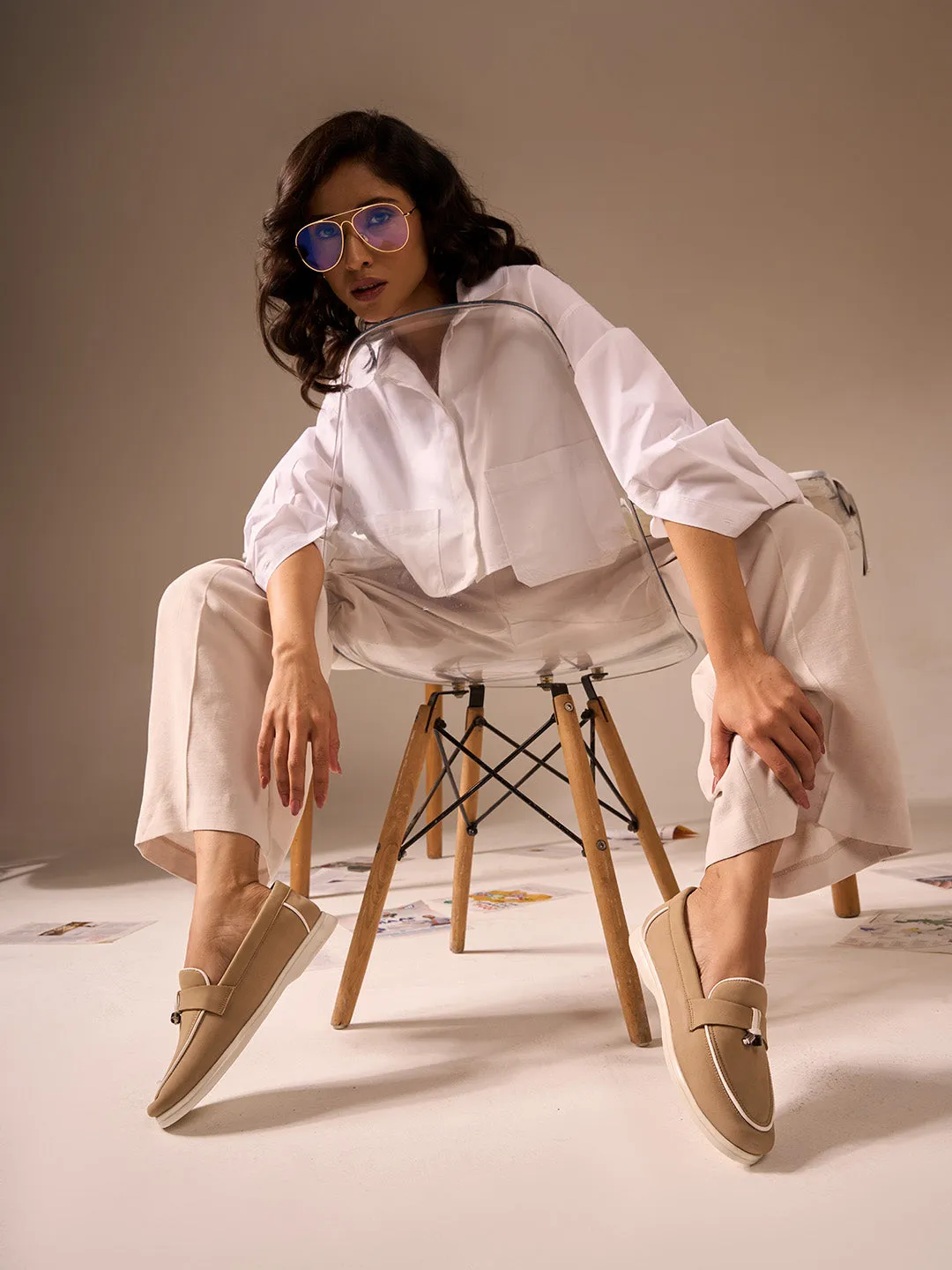 Women's Khaki Trendy Slip On (IU2005)