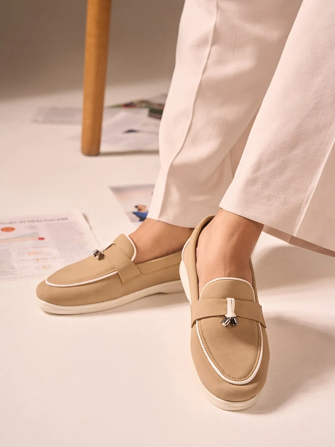 Women's Khaki Trendy Slip On (IU2005)