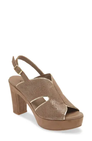 Women's Toni Slingback Sandal In Fango Shimmer
