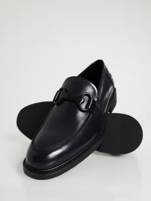 Woodward Mono Metal Trim Loafer - Navy