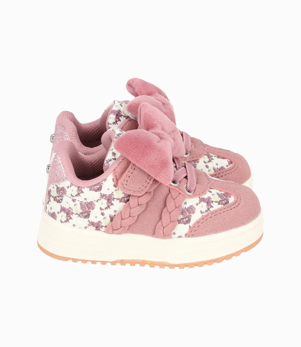Zapatilla bebé niña con flores