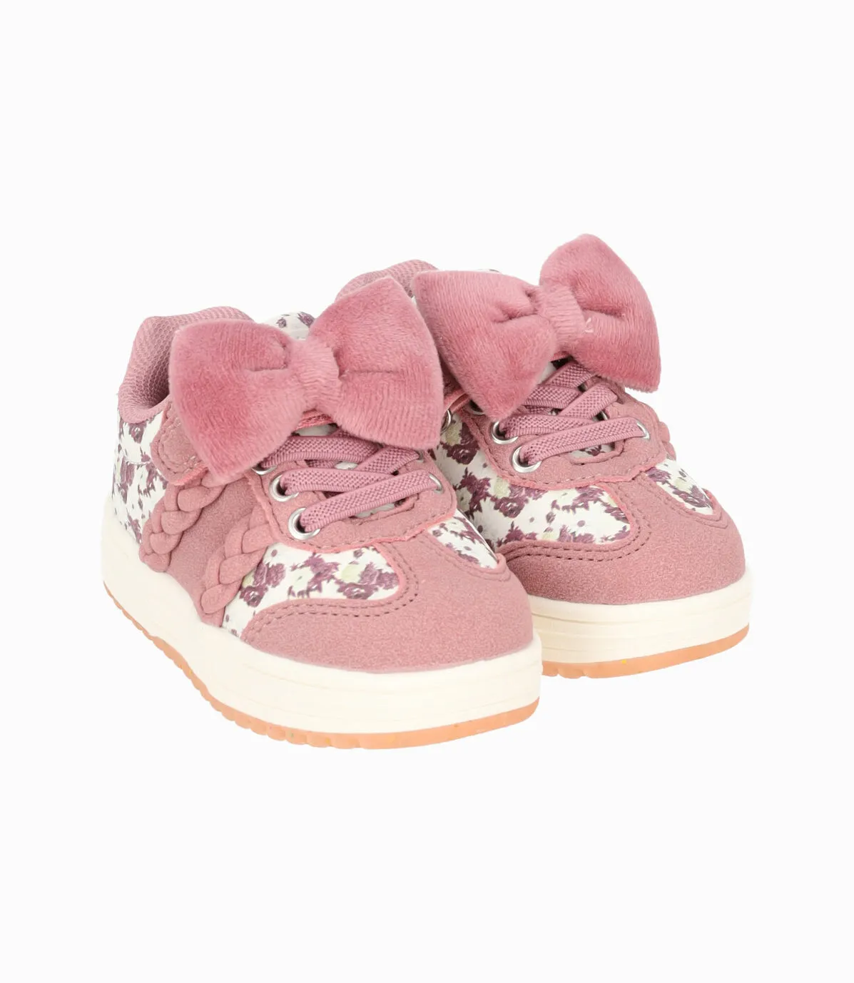 Zapatilla bebé niña con flores