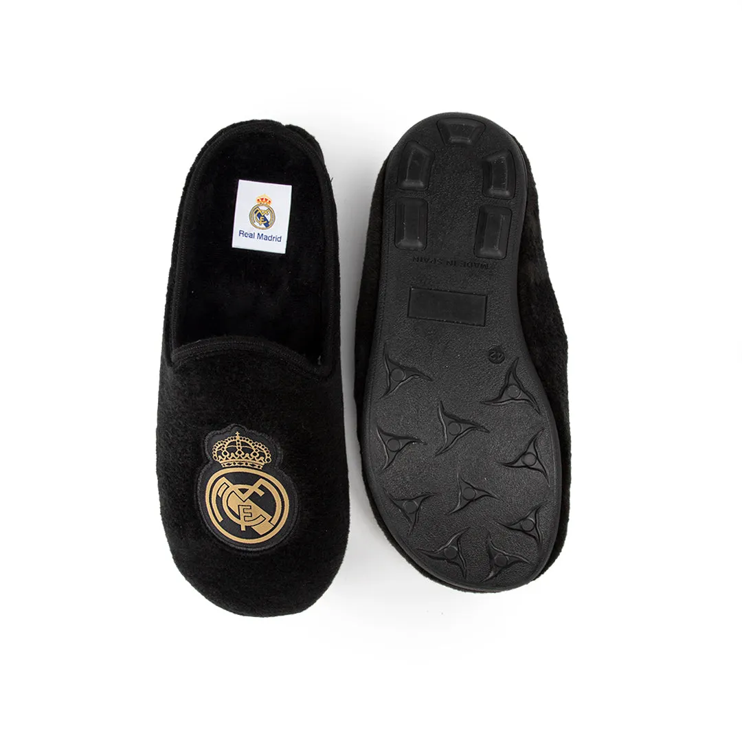 Zapatillas de casa Real Madrid Oficiales Temporada 24-25 en Suatex Negras