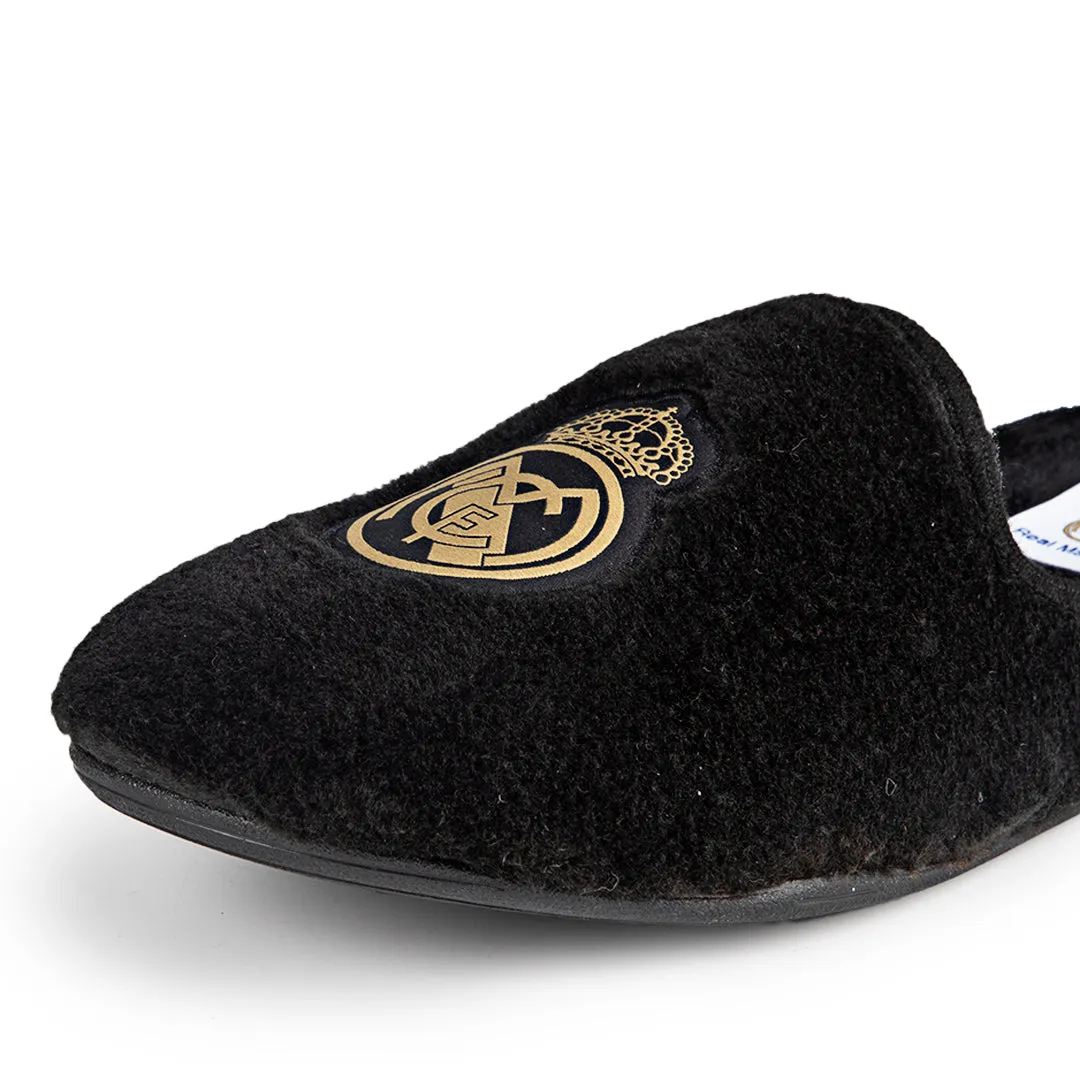 Zapatillas de casa Real Madrid Oficiales Temporada 24-25 en Suatex Negras