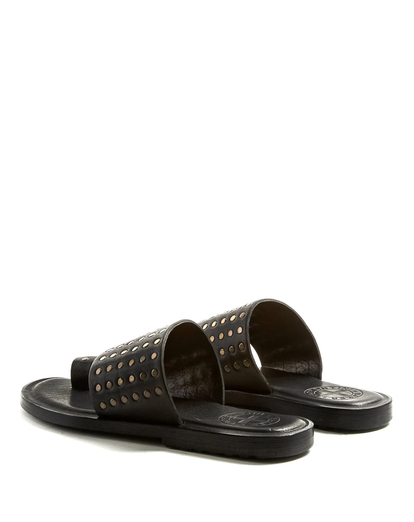 ZATTYS Black Leather Sandals